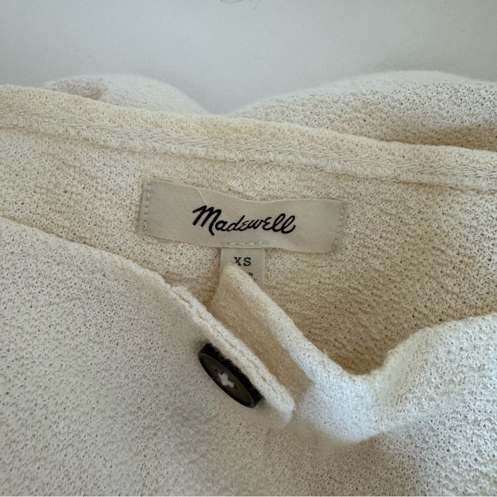 Madewell Cream Button-Up Top - Picture 4 of 5